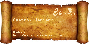 Csernok Mariann névjegykártya
